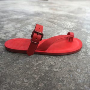 Handcrafted men's flip-flops, Mario Doni leather men's sandals, summer flip-flops, gifts for him, handmade sandals image 7