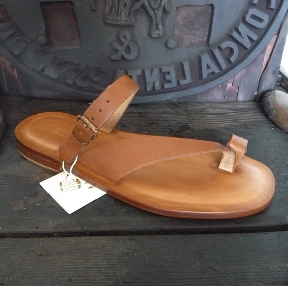 Sandali infradito da uomo artigianali, Sandali da uomo in pelle Mario Doni, Sandali estivi infradito, regalo per lui, Sandalo fatto a mano
