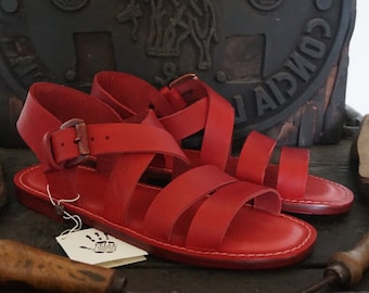 Mario Doni Men's Gladiator Sandals in Flexible Leather, Roman Leather Sandals, Made to Order, Fisherman's Sandals, Gift for Him