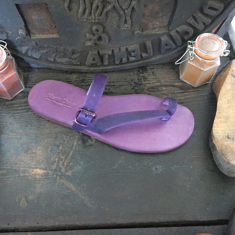 Handcrafted men's flip-flops, Mario Doni leather men's sandals, summer flip-flops, gifts for him, handmade sandals image 9