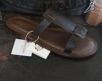 Women's Sandals in Vegetable-Tanned Leather and Genuine Leather Made in Italy, Women's Slippers, Handcrafted Women's Leather Sandals by Mario Doni