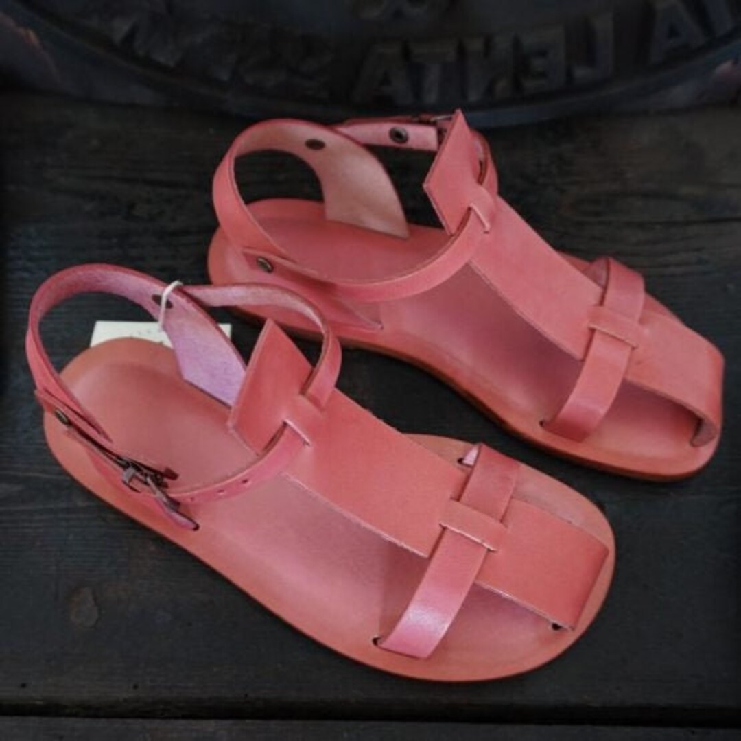 Little Girl Sandals in Leather and Vegetable Leather, Handmade Child