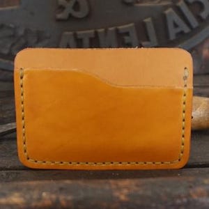 Minimalistisches Leder-Kartenetui, Kreditkarten-Geldbörse, kompaktes Leder-Geldbörse, Geschenk für Männer – Mario Doni