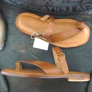 Handcrafted men's flip-flops, Mario Doni leather men's sandals, summer flip-flops, gifts for him, handmade sandals image 3