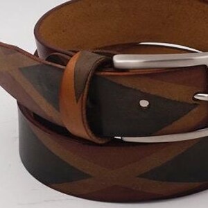 Leather belt, hand-colored, Men&#39;s belt, made of Italian leather, Women&#39;s belt, Handmade belt, leather and black color, perfect for jeans
