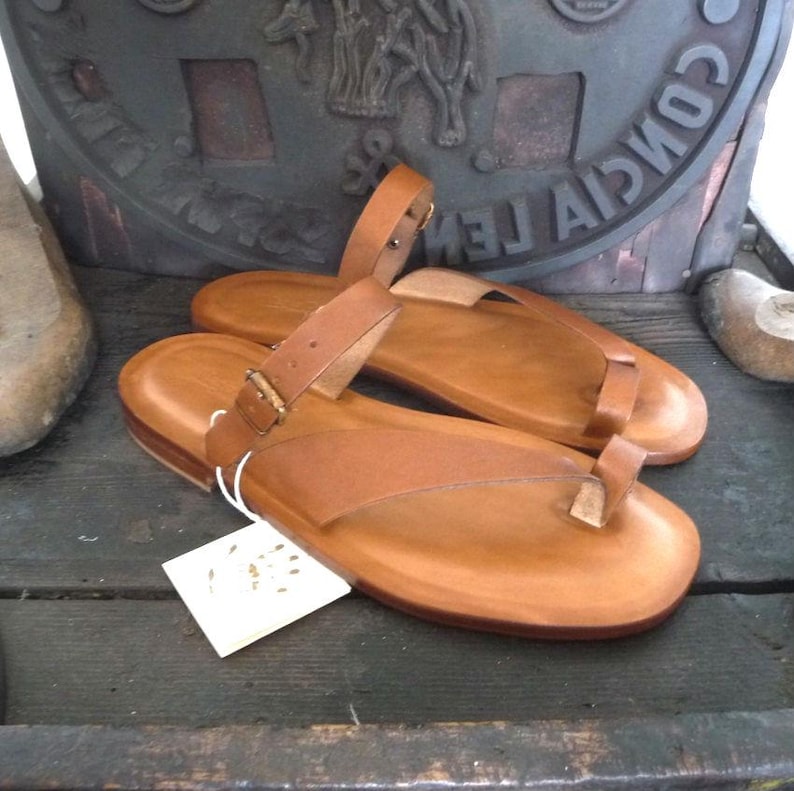 Handcrafted men's flip-flops, Mario Doni leather men's sandals, summer flip-flops, gifts for him, handmade sandals image 2
