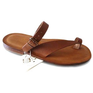 Handcrafted men's flip-flops, Mario Doni leather men's sandals, summer flip-flops, gifts for him, handmade sandals image 4