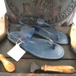 Mario Doni Men's Thong Sandals in Vegetable Tanned Leather and Leather, Handmade, Customizable Men's Leather Sandals, Made in Italy image 7