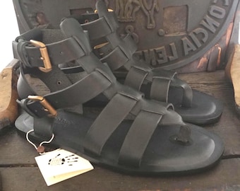 Mario Doni Men's Gladiator Sandals, Men's Greek Sandals in Flexible Leather and Genuine Leather.