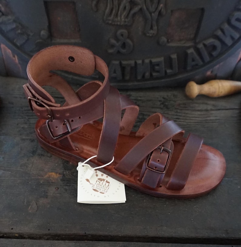 Women's dark brown leather sandal