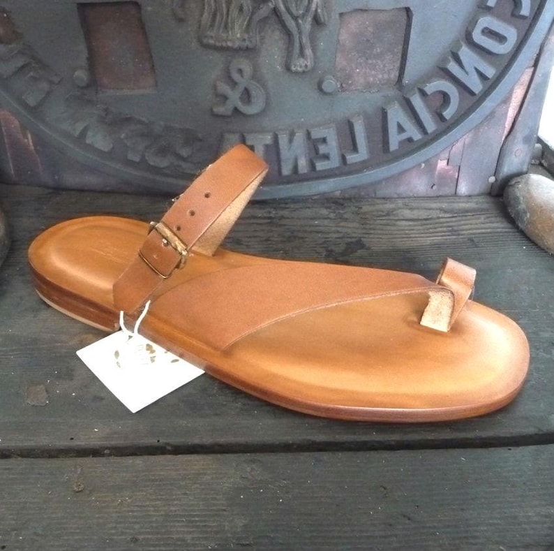 Handcrafted men's flip-flops, Mario Doni leather men's sandals, summer flip-flops, gifts for him, handmade sandals image 1