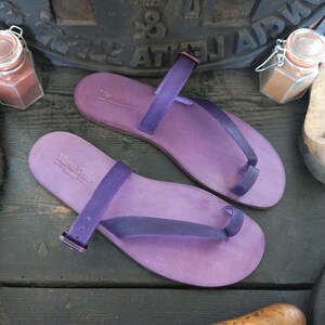 Handcrafted men's flip-flops, Mario Doni leather men's sandals, summer flip-flops, gifts for him, handmade sandals image 8