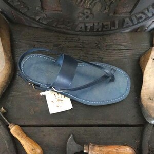Mario Doni Men's Thong Sandals in Vegetable Tanned Leather and Leather, Handmade, Customizable Men's Leather Sandals, Made in Italy image 8