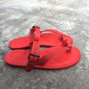 Handcrafted men's flip-flops, Mario Doni leather men's sandals, summer flip-flops, gifts for him, handmade sandals image 6