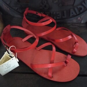 Women&#39;s Flip Flop Sandal in Leather Mario Doni, Women&#39;s Sandals in hand-colored leather Made in Italy, Sandals with gladiator strap