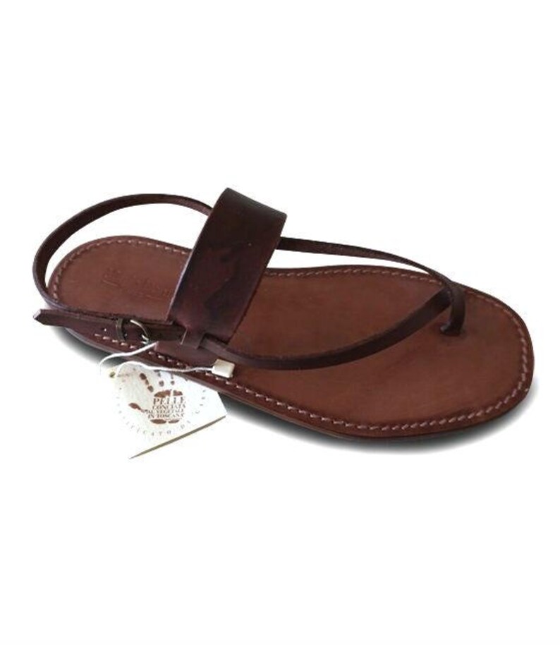 Mario Doni Men's Thong Sandals in Vegetable Tanned Leather and Leather, Handmade, Customizable Men's Leather Sandals, Made in Italy image 5