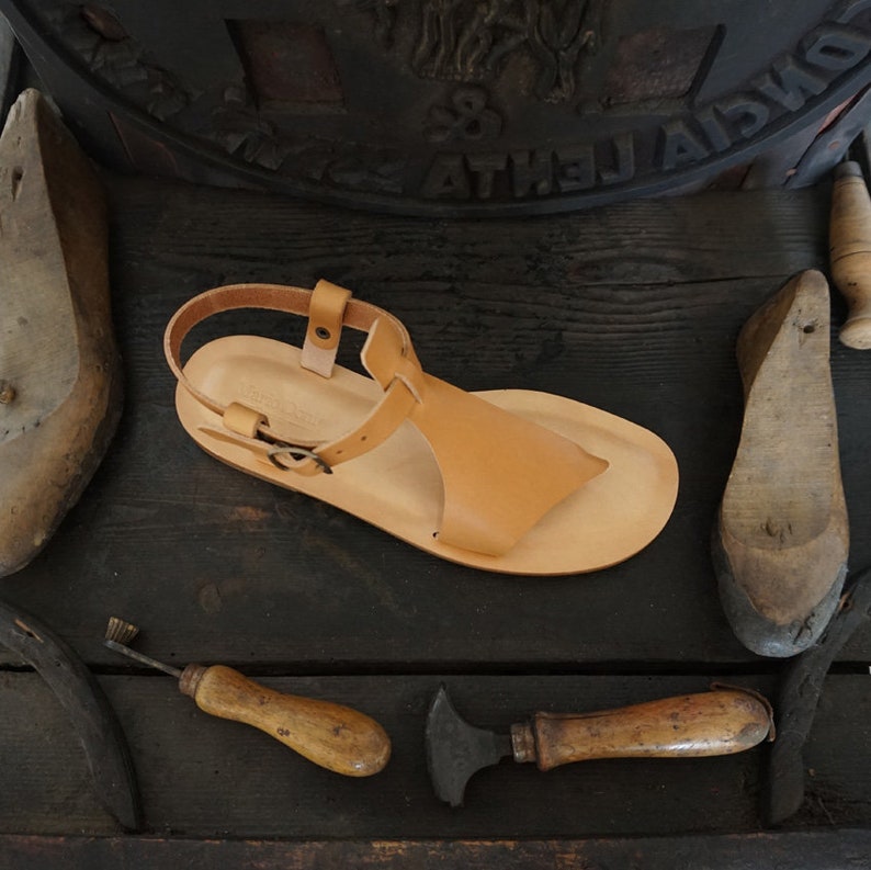 Woman Sandals in Vegetable Tanned Leather | Etsy