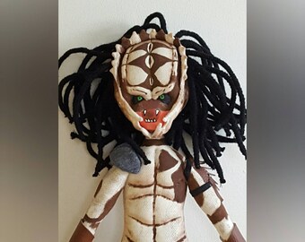 Predator hand made rag doll.