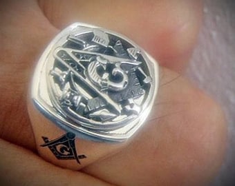 Masonic Silver Ring By Sir Yes Sir