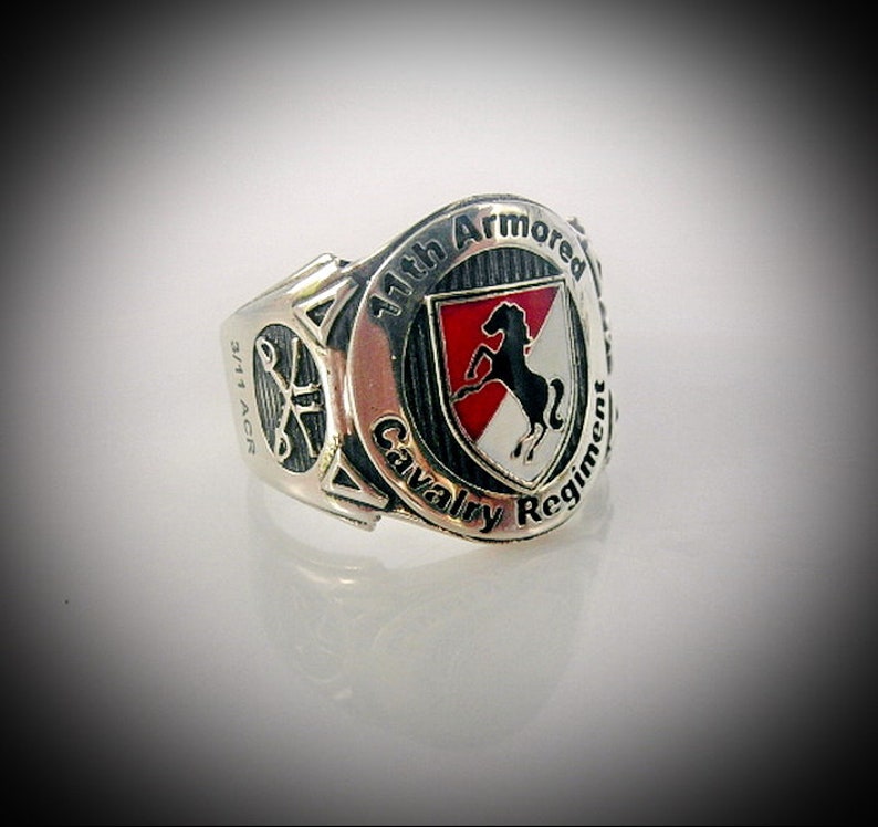 11th Armored Cavalry Cigar Band Ring
