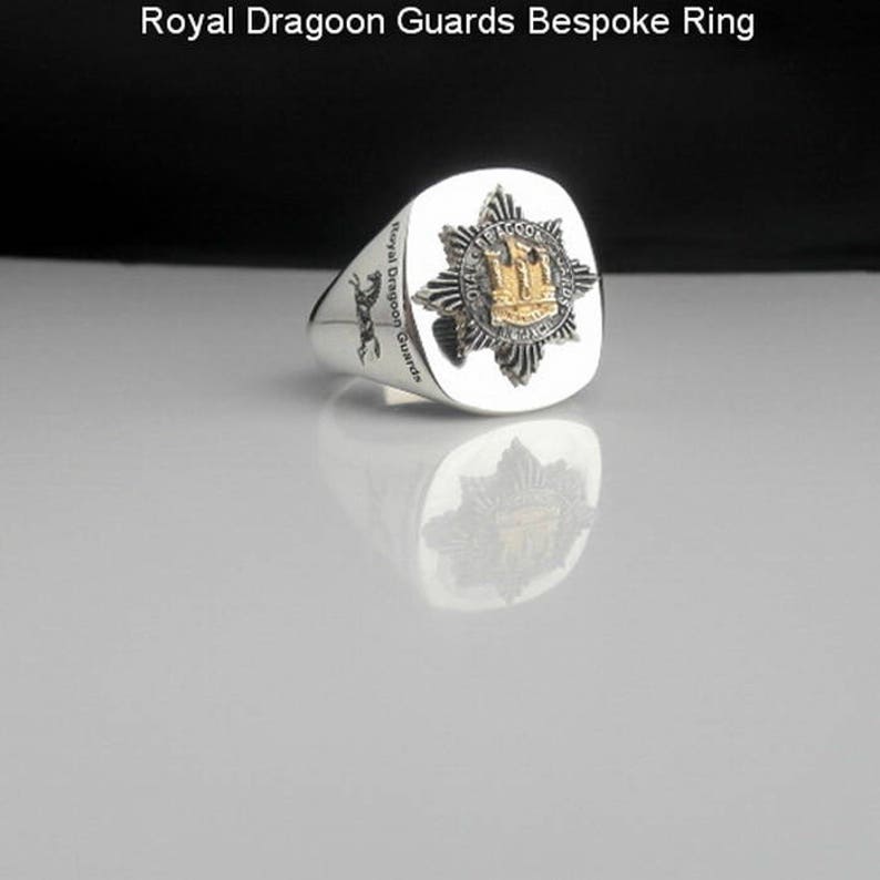 Royal Dragoon Guards Regiment Bespoke Silver Ring