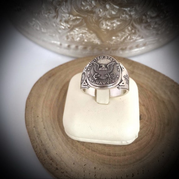 United States Navy Ring Sterling Silver by Sir Yes Sir Etsy