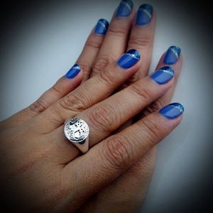 Ladies Signet Ring Tree of Life Sterling Silver