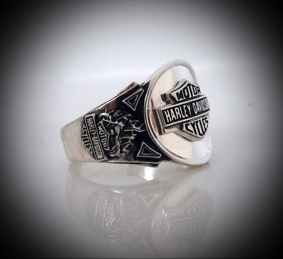 Sterling Silver Motorcycle Club Ring Etsy Australia