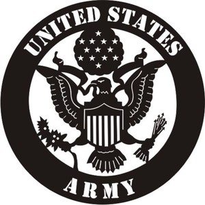 United States Army Ring 9 Carat Gold Emblem Remainder of Ring Sterling ...