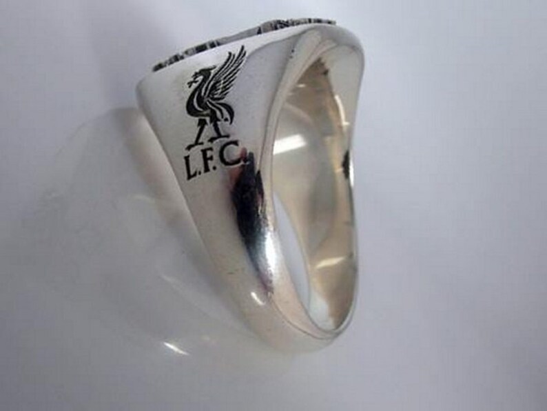 Liverpool FC Club Ring Bespoke Sterling Silver Ring Etsy