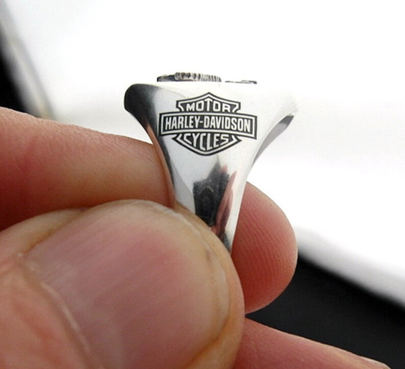 Sterling Silver Motorcycle Club Ring Etsy