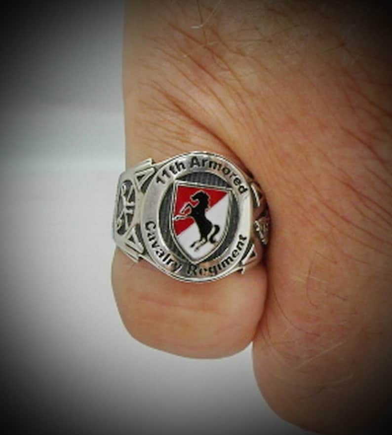 11th Armored Cavalry Cigar Band Ring