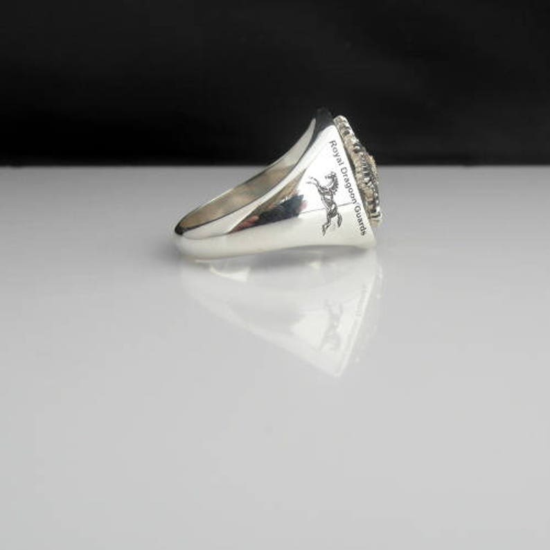 Royal Dragoon Guards Regiment Bespoke Silver Ring