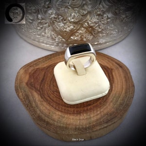 Oxford Signet Ring Sterling Silver & Hand Cut Gemstone