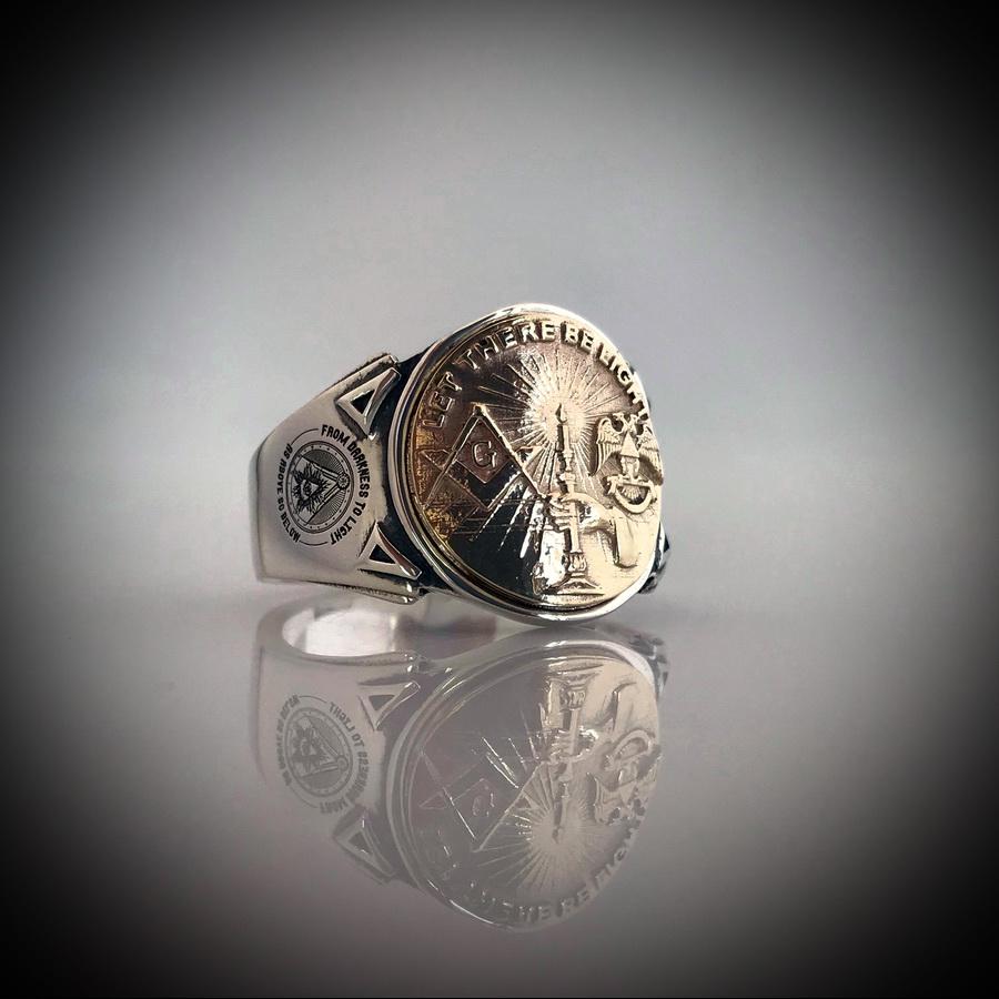 Masonic Ring Let There Be Light Ring - Etsy