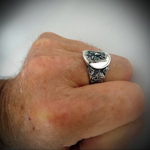 Harley Davidson Cigar Band Sterling Silver Bespoke Ring