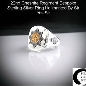 22nd Cheshire Regiment Bespoke Gold Plated Emblem Ring - Etsy