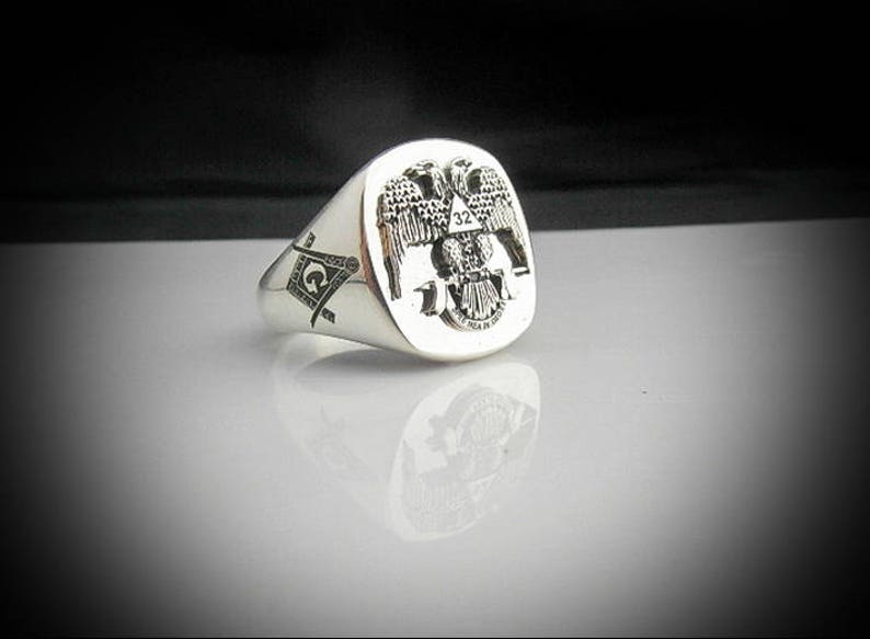 Scottish Rite 32nd Degree Double Eagle Bespoke Ring in | Etsy