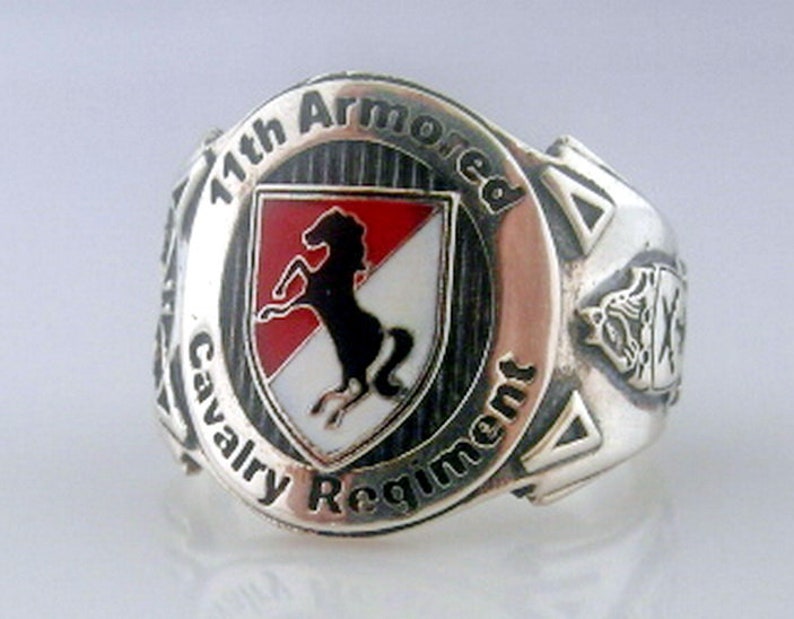 11th Armored Cavalry Cigar Band Ring