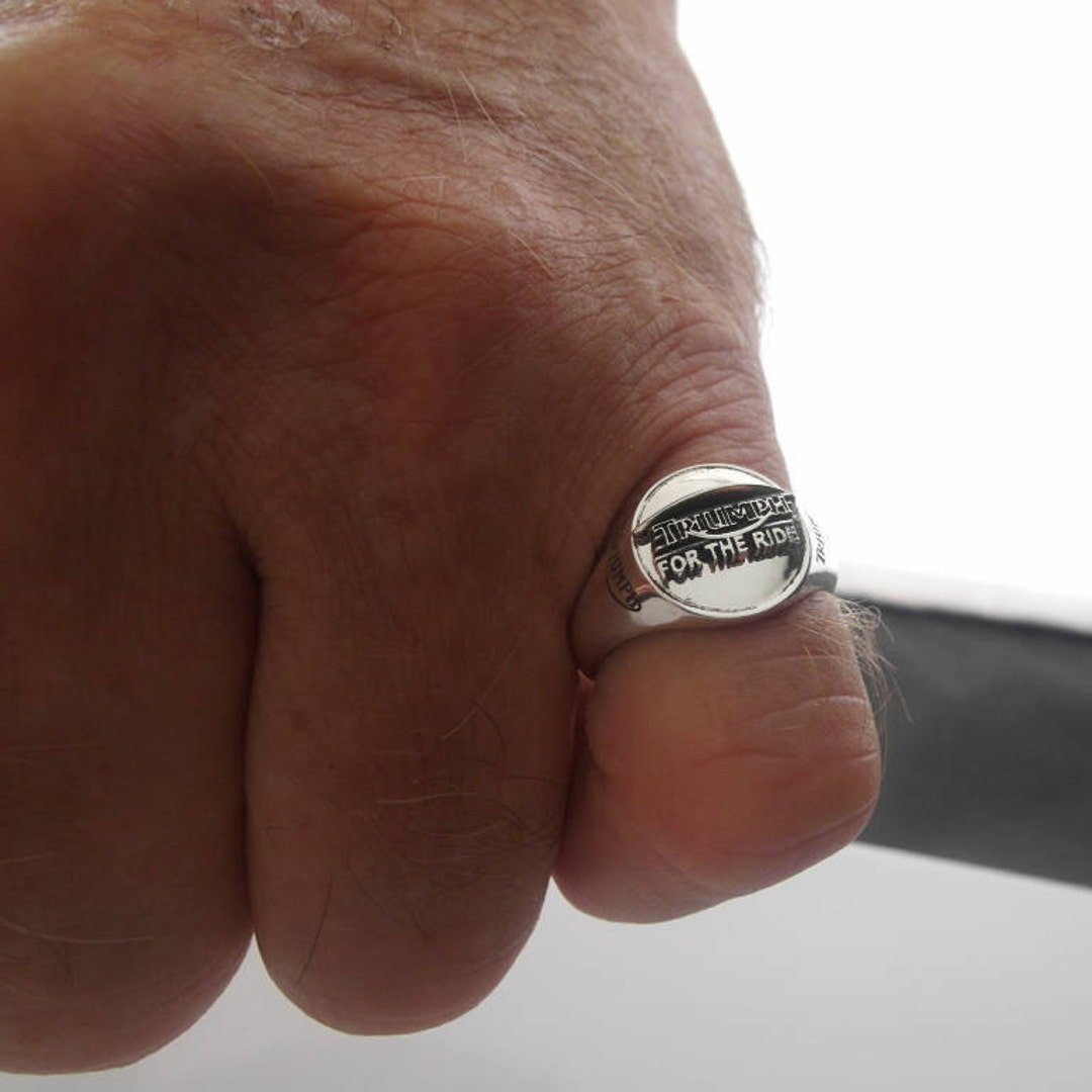 Triumph Sterling Silver Bespoke Pinkie Ring - Etsy