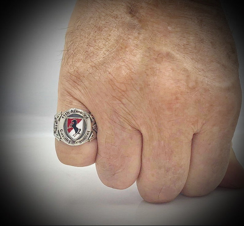 11th Armored Cavalry Cigar Band Ring