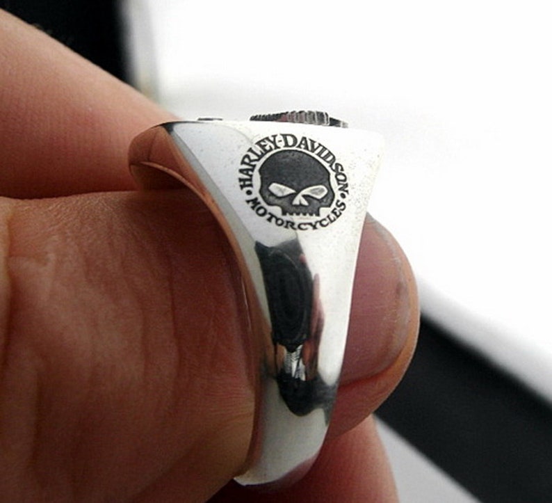 Sterling Silver Motorcycle Club Ring Etsy