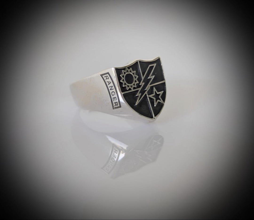Ranger Rings Ranger Ring Oxidized Emblem United States Army - Etsy