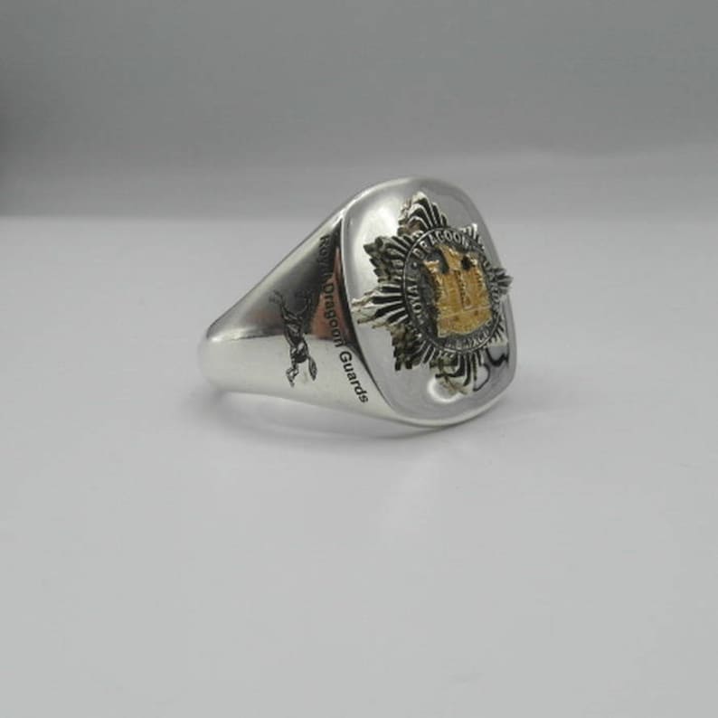 Royal Dragoon Guards Regiment Bespoke Silver Ring