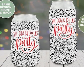 Personalized Wedding Bachelorette Party Can Coolers Final Fiesta Faux Glitter Full Color Multiple Quantities Available Personalized Wedding Favors Neoprene Can Coolers