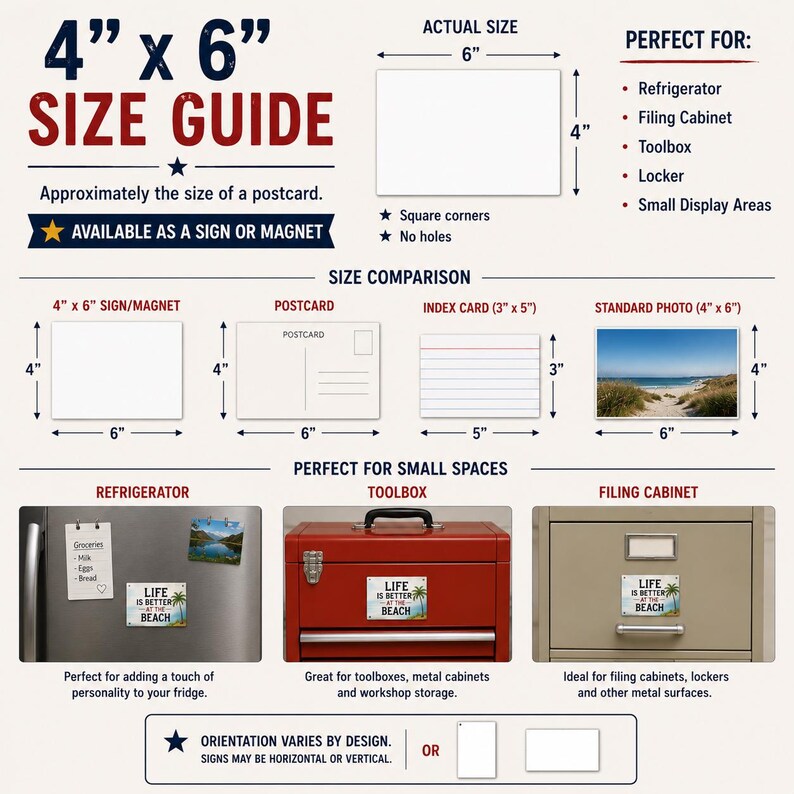 4" x 6" SIZE GUIDE