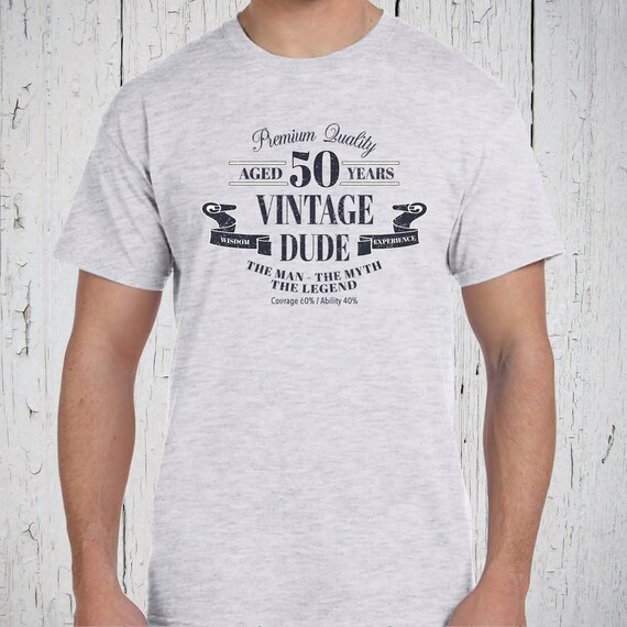 50th Birthday Shirt, Vintage Dude Birthday Gift, 50th Birthday