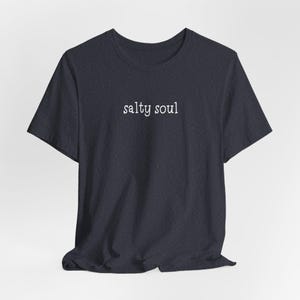Salty Soul Shirt, Coastal Beach Graphic Tee, Minimal Summer T-Shirt for Women, Ocean Vibes Shirt, Boho Sea Lover Gift, Tropical Vacation Tee
