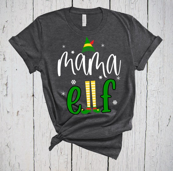Mama Elf, Mom Shirt, Cute Christmas Shirt, Elf Shirts, Holiday