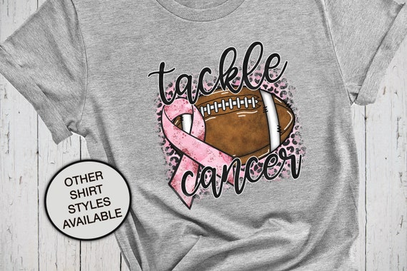 Tackle Breast Cancer Football Survivor Pink Ribbon Awareness T-Shirt Tackle Breast Cancer Football Survivor Pink Ribbon Awareness T-Shirt
